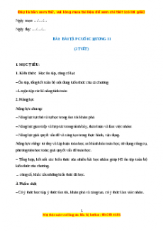 Giáo án Bài tập cuối chương 2 Toán 7 Cánh diều