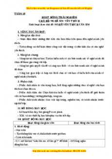 Giáo án HĐTN lớp 3 Tuần 18 Cánh diều: Nghề yêu thích của em