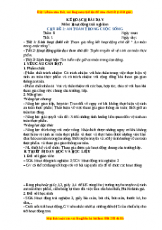 Giáo án HĐTN 3 Tuần 8 Chân trời sáng tạo : An toàn trong cuộc sống