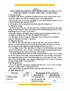 Giáo án Hoàn thiện bài TD phát triển chung với cờ và hoa Gdtc 3 Chân trời sáng tạo
