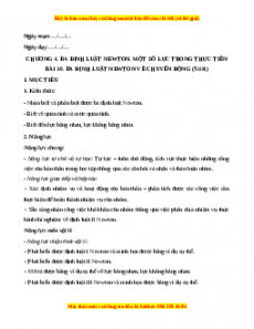 Giáo án Bài 10 Vật lí 10 Chân trời sáng tạo (2024): Ba định luật Newton về chuyển