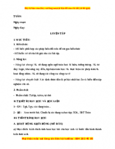 Giáo án Luyện tập trang 30 Toán 9 Học kì 1