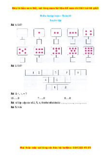 Bài tập cuối tuần Toán lớp 1 Tuần 10 Chân trời sáng tạo (có lời giải)