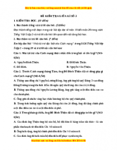 Đề thi giữa kì 2 Tiếng Việt lớp 5 năm 2023 (Đề 3)