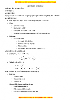 Chuyên đề luyện thi Hóa học 12 năm 2023 cực hay - Phần 9: Sự điện li