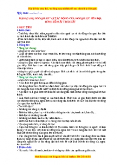 Giáo án Bài 6 Địa lí 10 Cánh Diều (2024):6 Ngoại lực và tác động của ngoại lực đến địa hình bề mặt trái đất