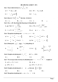 Chuyên đề kiểm tra học kì 1 môn Toán 11 năm 2023 có đáp án - Đề 15 phút