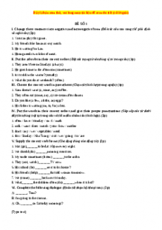 Học kỳ 2: Phần 2 Một số đề kiểm tra học kỳ 2 - Mục A- Đề số 1-Giáo viên Mai Lan Hương đầy đủ đáp án