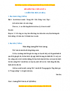 Đề thi cuối kì 1 Tiếng Việt lớp 2 Kết nối tri thức (Đề 4)