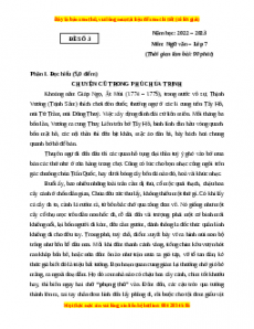 Đề thi cuối kì 2 Ngữ Văn lớp 7 Cánh diều có đáp án (Đề 3)
