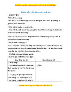 Giáo án Bảo vệ cảnh quan quê em Hoạt động trải nghiệm 2 Kết nối tri thức