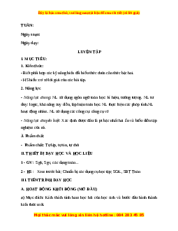 Giáo án Luyện tập trang 33, 34 Toán 9 Học kì 1