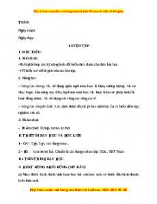 Giáo án Luyện tập trang 33, 34 Toán 9 Học kì 1