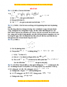 Đề thi Toán 9 học kì 2 năm 2022 - 2023 - Đề 25