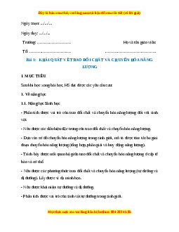 Giáo án Sinh học 11 Kết nối tri thức (năm 2025) | Giáo án Sinh học 11 mới, chuẩn nhất