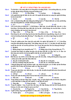 Đề thi thử Địa lí Sở Hà Tĩnh lần 5 năm 2023
