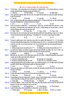 Đề thi thử Địa lí Sở Hà Tĩnh lần 5 năm 2023