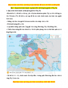 Lý thuyết Lịch sử 7 Chân trời sáng tạo (cả năm)