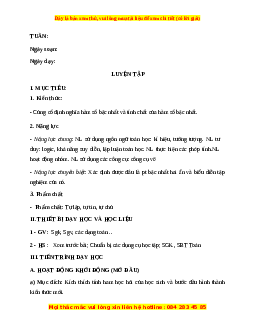 Giáo án Luyện tập trang 48 Toán 9 Học kì 1