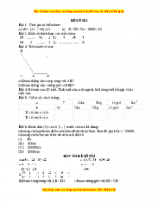 Đề thi Toán lớp 4 cuối kì 2 (Đề 53)