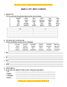 Bài tập Tiếng anh 6 mới năm 2023 - Giáo viên Lưu Hoằng Trí đầy đủ đáp án