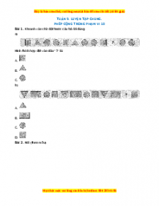 Bài tập cuối tuần Toán lớp 1 Tuần 9 Kết nối tri thức (có lời giải)