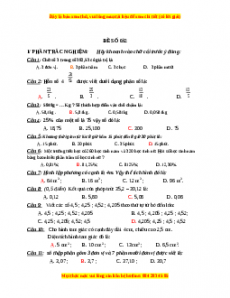 Bộ đề thi Toán 5 học kì 2 năm 2022 - 2023 - Đề 32