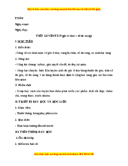 Giáo án Luyện tập trang 69, 70 Toán 9 Học kì 2