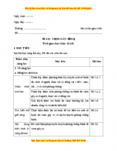 Giáo án Sinh học 10 Bài 31 (Chân trời sáng tạo): Virus gây bệnh