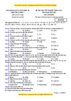 Đề thi thử Hóa học trường Đô Lương 1 lần 1 năm 2023