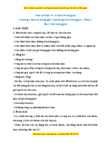 Giáo án Bài 1: Góc lượng giác Toán 11 Chân trời sáng tạo
