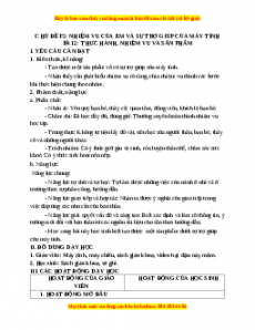 Giáo án Tin học 3 Cánh diều Bài 2: Thực hành, nhiệm vụ và sản phẩm