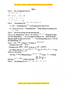 Đề thi giữa kì 2 Toán 8 năm 2023 - Đề 22
