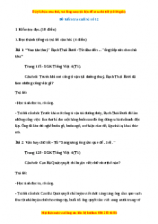 Đề thi cuối kì 1 Tiếng Việt lớp 4 (Đề 12)