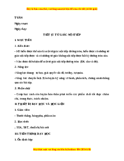 Giáo án Tứ giác nội tiếp Toán 9 Học kì 2