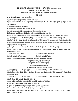 Đề thi cuối kì 2 Lịch sử & Địa lí 6 Kết nối tri thức có đáp án (Đề 2)