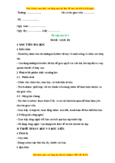 Giáo án Công nghệ 7 Ôn tập học kì 2 (Kết nối tri thức)