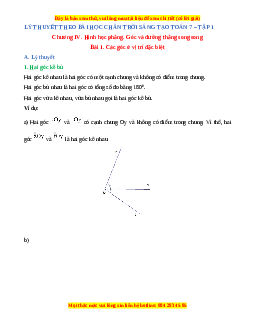 Lý thuyết Toán 7 Chân trời sáng tạo (cả năm)
