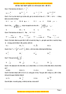Đề thi thử THPT Quốc Gia môn Toán có đáp án (đề 5 ) - thầy Nguyễn Phụ Hoàng Lân
