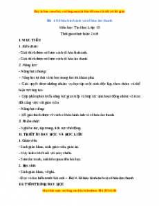 Giáo án Tin học 10 Bài 4 (Cánh diều): Số hóa hình ảnh và số hóa âm thanh