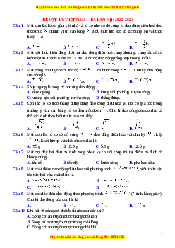 Đề thi thử Vật lí trường Việt Nam - Ba Lan năm 2023