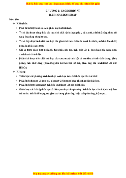 Chuyên đề luyện thi Hóa học 12 năm 2023 cực hay - Phần 2: Cacbohiđrat