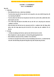 Chuyên đề luyện thi Hóa học 12 năm 2023 cực hay - Phần 2: Cacbohiđrat