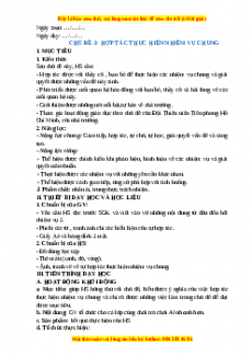 Giáo án HĐTN 7 Chân trời sáng tạo Chủ đề 3: Hợp tác thực hiện nhiệm vụ chung