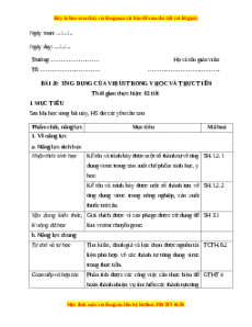 Giáo án Sinh học 10 Bài 30 (Chân trời sáng tạo): Ứng dụng của virus trong sinh học và thực tiễn