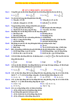 Đề thi thử Vật lí trường Bình Chiểu - HCM năm 2023