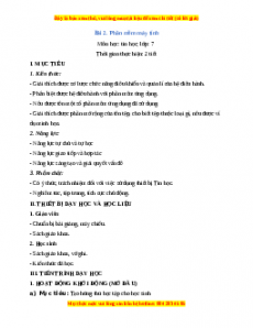 Giáo án Tin học 7 Kết nối tri thức Chủ đề 1 Bài 2 Phần mềm máy tính