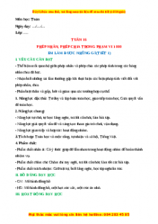 Giáo án Em làm được những gì Toán 3 Chân trời sáng tạo