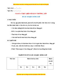 Giáo án Bài 10 Đạo đức 1 Kết nối tri thức: Đi học đúng giờ
