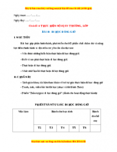 Giáo án Bài 10 Đạo đức 1 Kết nối tri thức: Đi học đúng giờ